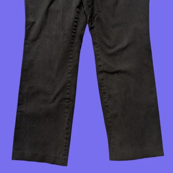 VCUG St Johns Bay Black Straight-Leg Pants Size 12 Cotton Spandex Blend - Picture 2 of 5